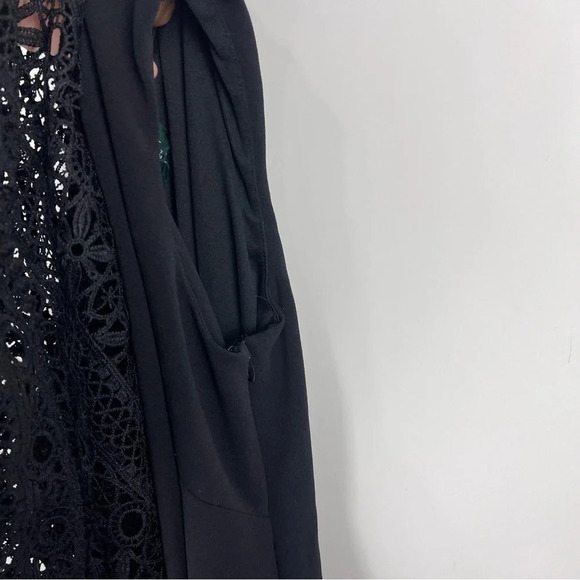 Lauren by Ralph Lauren Black Lace One Shoulder Cocktail Dress Size 2 - Picture 8 of 9